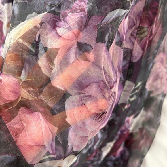 Lulus XS Bustier Strapless Maxi Dress Corset Purple Floral Fairy Prom Formal - Picture 6 of 12